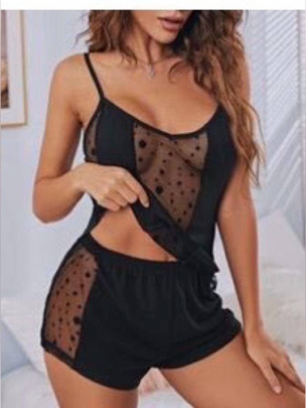 NWT Black Women’s Two-Piece Set - Camisole & Shorts
